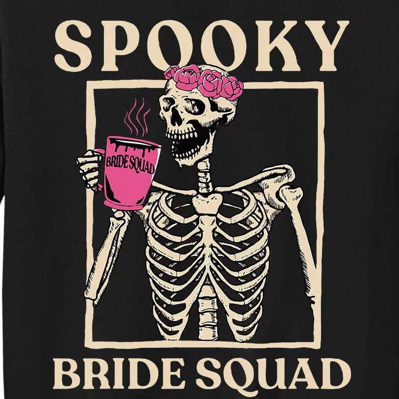 Spooky Bride Squad Skeleton Halloween Bachelorette Party Sweatshirt