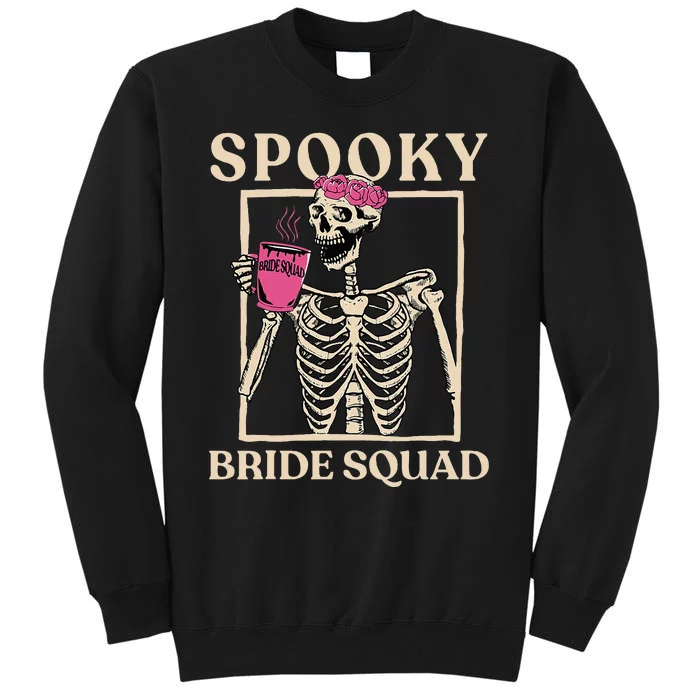 Spooky Bride Squad Skeleton Halloween Bachelorette Party Sweatshirt