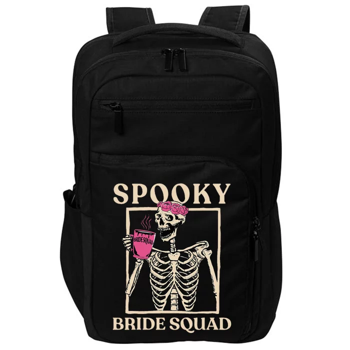 Spooky Bride Squad Skeleton Halloween Bachelorette Party Impact Tech Backpack