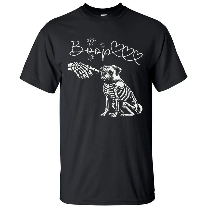 Spooky Boop Skeleton Hand Touch Nose Dog Halloween Costume Tall T-Shirt