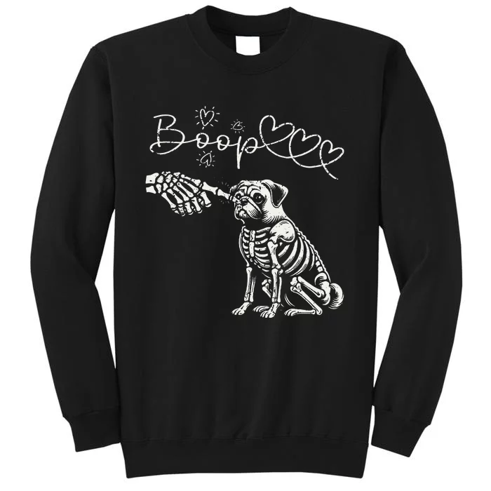 Spooky Boop Skeleton Hand Touch Nose Dog Halloween Costume Tall Sweatshirt