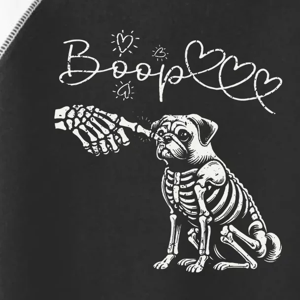 Spooky Boop Skeleton Hand Touch Nose Dog Halloween Costume Toddler Fine Jersey T-Shirt