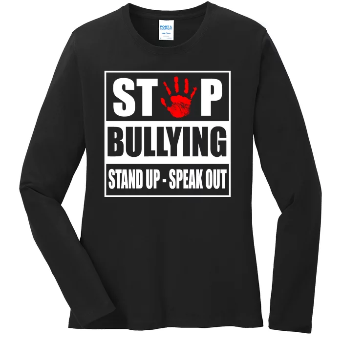 Stop Bullying Stand Up Speak Out Ladies Long Sleeve Shirt