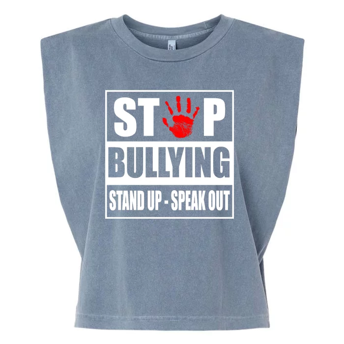 Stop Bullying Stand Up Speak Out Garment-Dyed Women's Muscle Tee