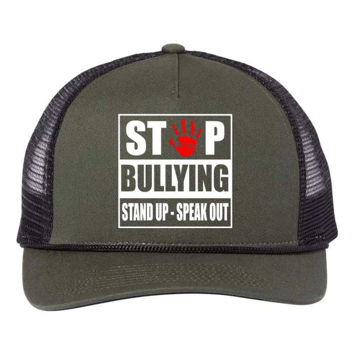 Stop Bullying Stand Up Speak Out Retro Rope Trucker Hat Cap