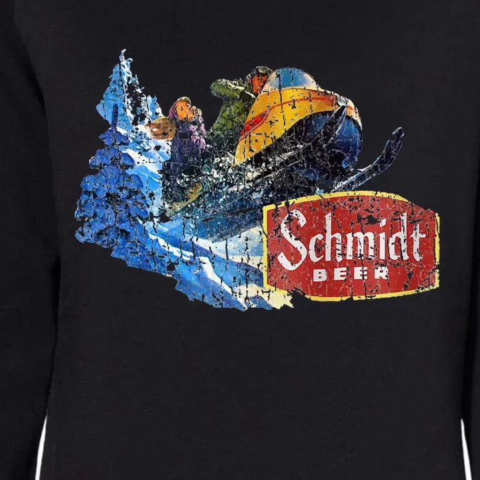 Schmidt Beer Snowmobile Womens California Wash Sweatshirt