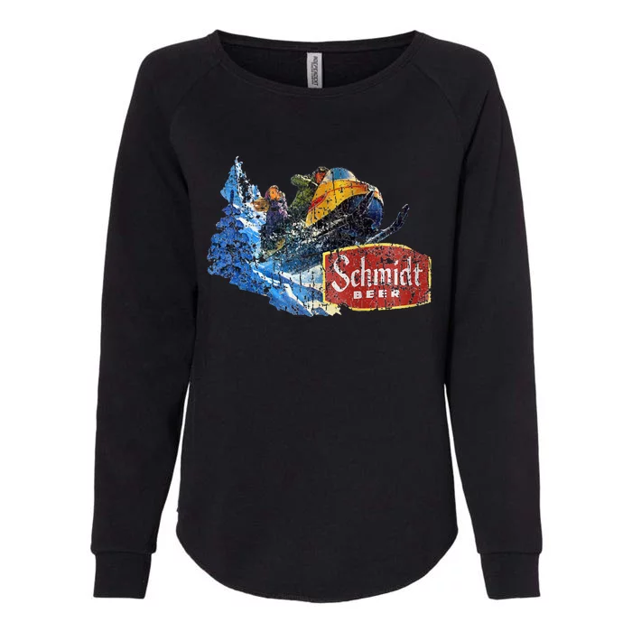 Schmidt Beer Snowmobile Womens California Wash Sweatshirt