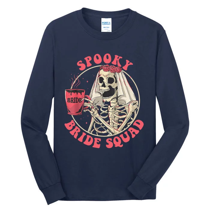 Spooky Bride Squad Halloween Bachelorette Party Tall Long Sleeve T-Shirt