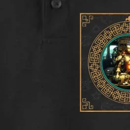 Steampunk Buddha Dry Zone Grid Performance Polo