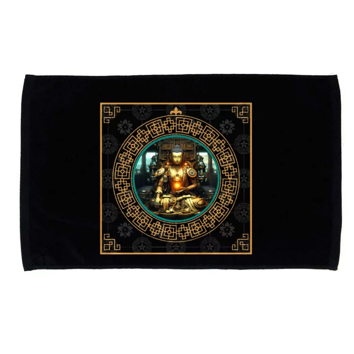 Steampunk Buddha Microfiber Hand Towel