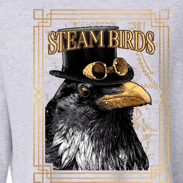 Steam Birds Cropped Pullover Crew