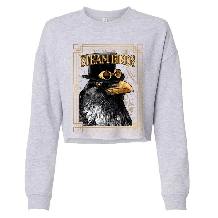 Steam Birds Cropped Pullover Crew