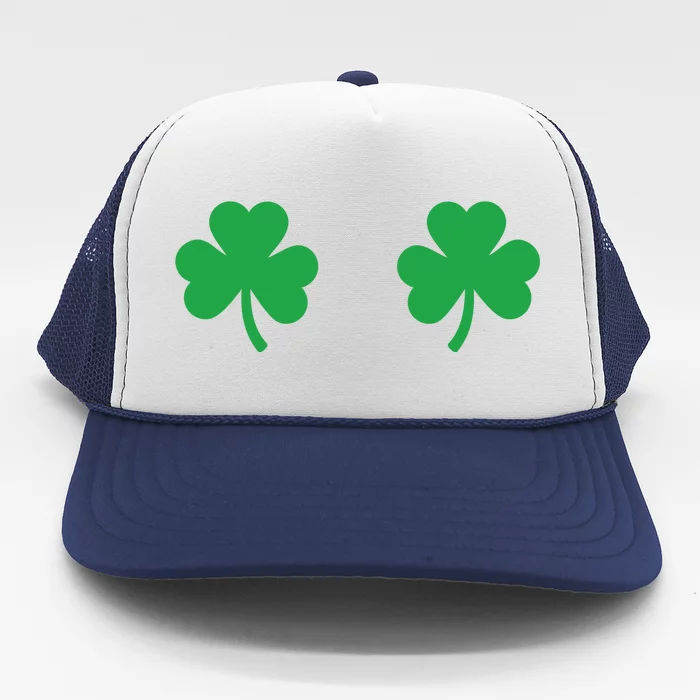 Shamrock Boobs Shirt Irish Boobies St Patricks Day Shirt Trucker Hat