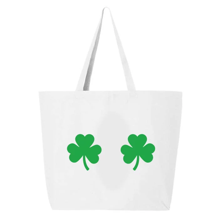 Shamrock Boobs Shirt Irish Boobies St Patricks Day Shirt 25L Jumbo Tote