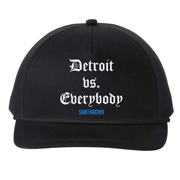 Saint Brown St.Bl4 D.E.T.R.O.I.T Vs Everybody Snapback Five-Panel Rope Hat