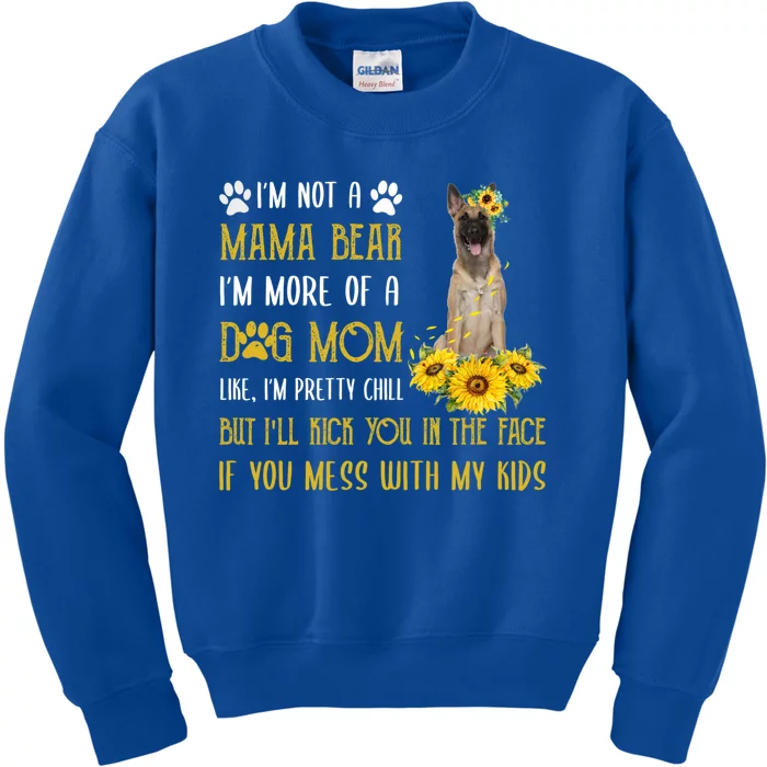 Sunflower Belgian Shepherd Mom Mothers Day Dog Mom Gift Kids Sweatshirt