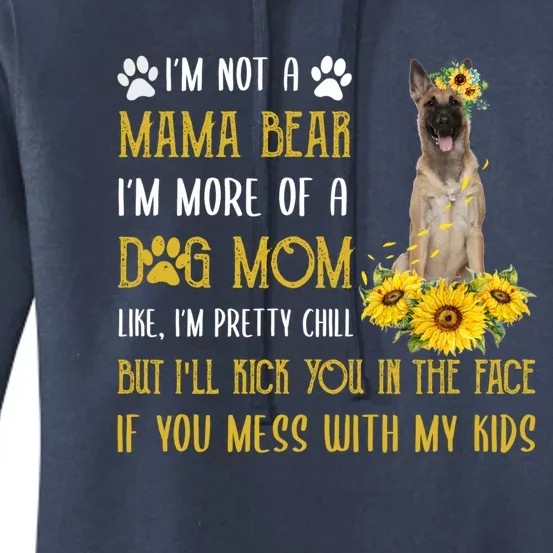 Sunflower Belgian Shepherd Mom Mothers Day Dog Mom Gift Women's Pullover Hoodie