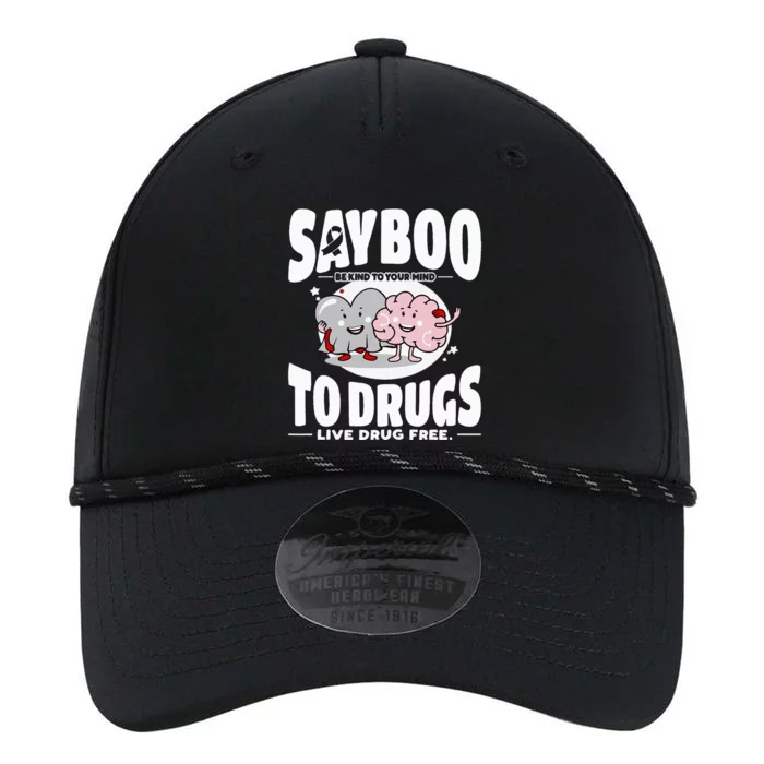 Say Boo To Drugs Funny Halloween Red Ribbon Week Awareness Performance The Dyno Cap