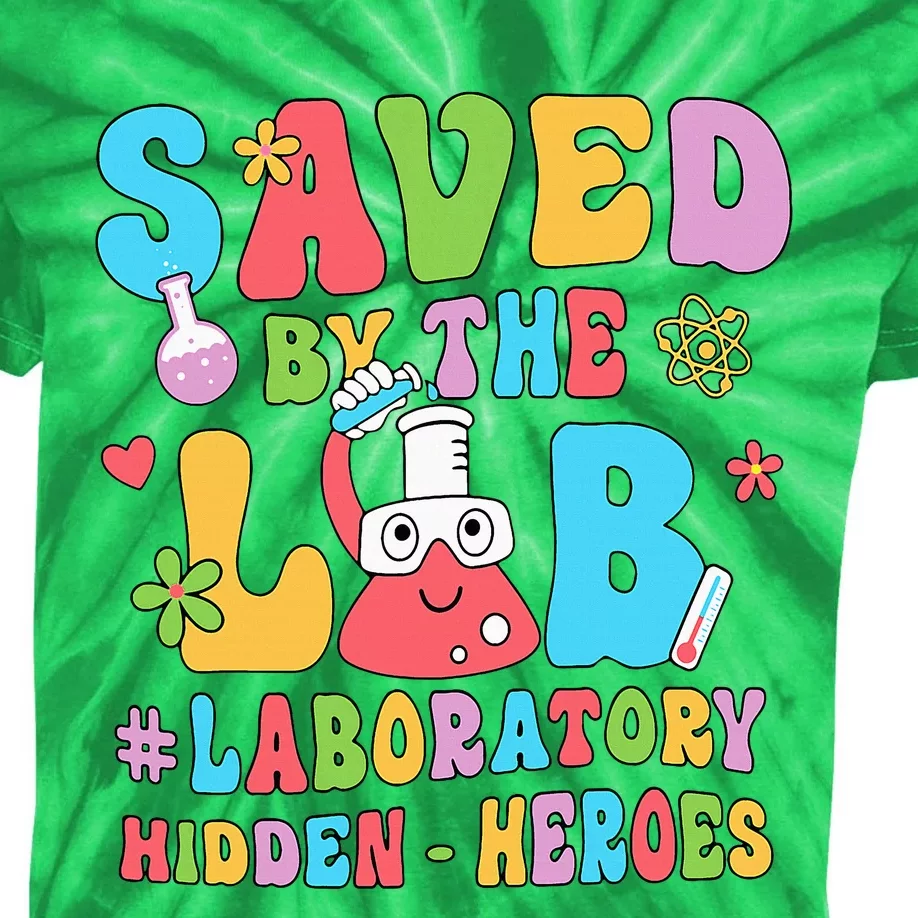 Saved By The Lab Laboratory Phlebotomy Week 2024 Lab Tech Kids Tie-Dye T-Shirt