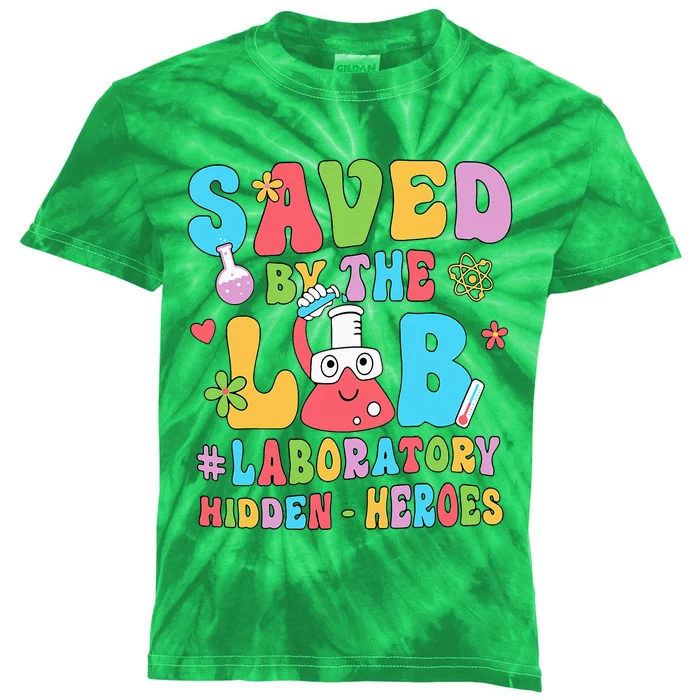 Saved By The Lab Laboratory Phlebotomy Week 2024 Lab Tech Kids Tie-Dye T-Shirt