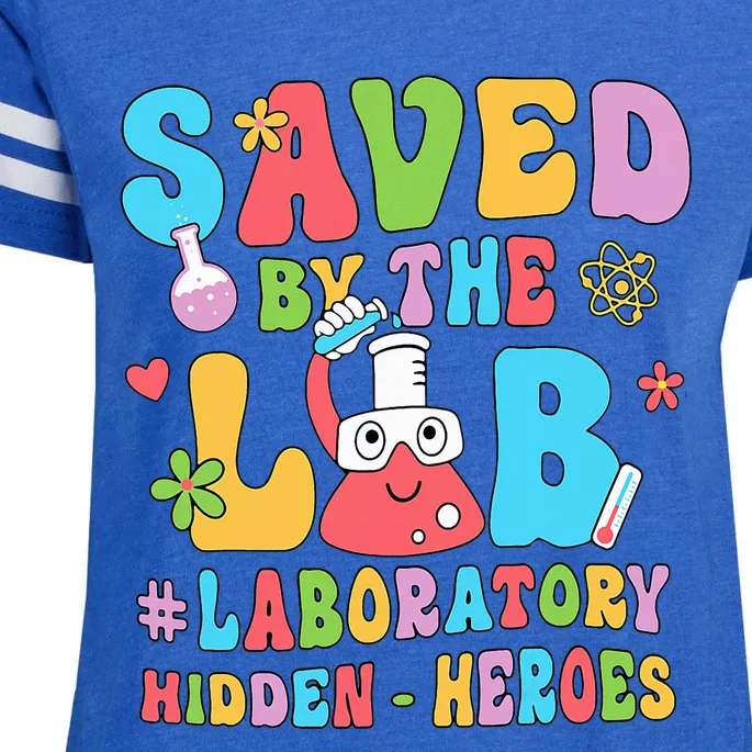 Saved By The Lab Laboratory Phlebotomy Week 2024 Lab Tech Enza Ladies Jersey Football T-Shirt