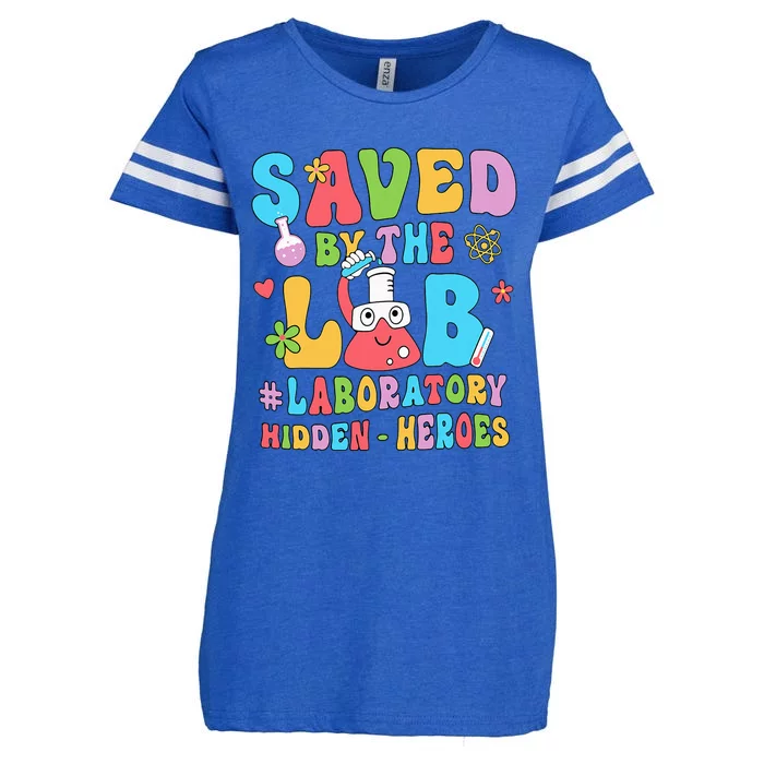 Saved By The Lab Laboratory Phlebotomy Week 2024 Lab Tech Enza Ladies Jersey Football T-Shirt