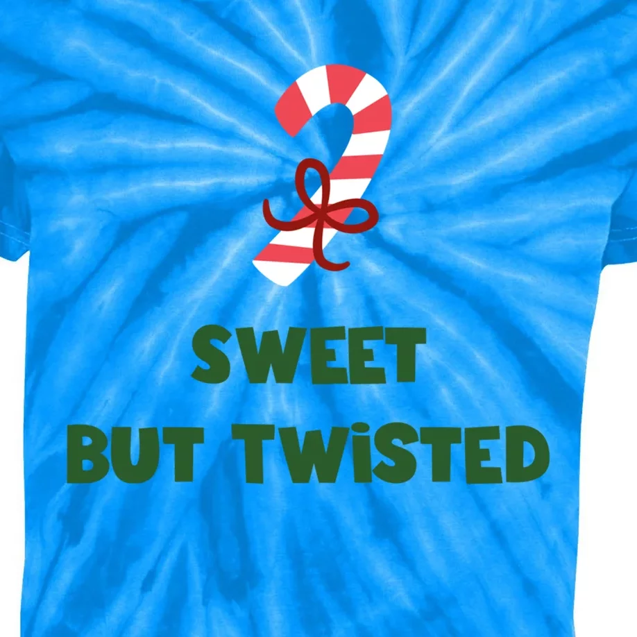 Sweet But Twisted Funny Candy Cane Merry Christmas Holiday Gift Kids Tie-Dye T-Shirt