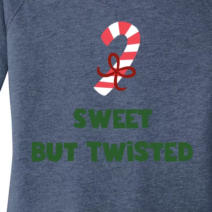 Sweet But Twisted Funny Candy Cane Merry Christmas Holiday Gift Women's Perfect Tri Tunic Long Sleeve Shirt