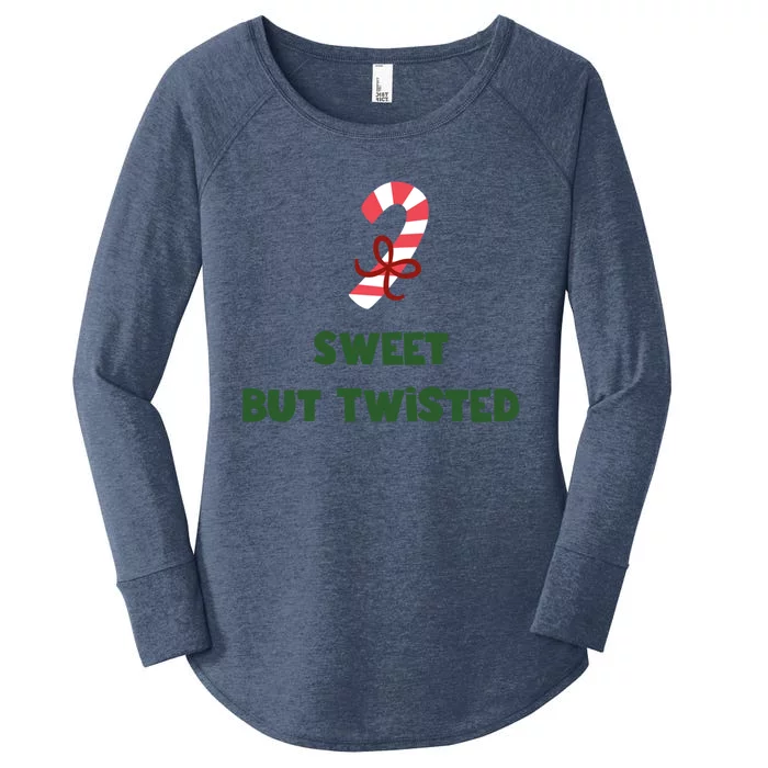 Sweet But Twisted Funny Candy Cane Merry Christmas Holiday Gift Women's Perfect Tri Tunic Long Sleeve Shirt