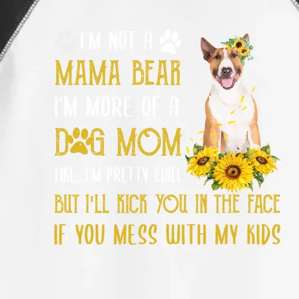 Sunflower Bull Terrier Mom Mothers Day Dog Mom Funny Gift Toddler Fine Jersey T-Shirt