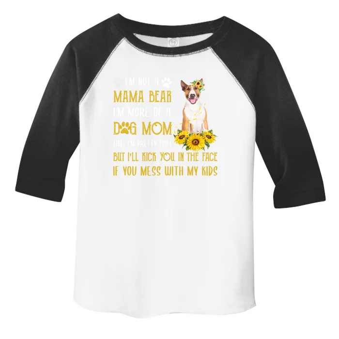 Sunflower Bull Terrier Mom Mothers Day Dog Mom Funny Gift Toddler Fine Jersey T-Shirt