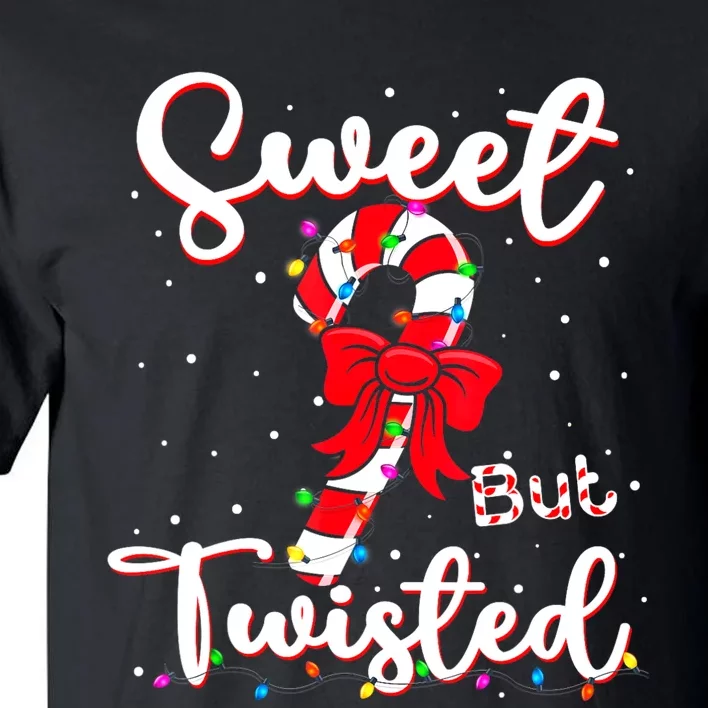 Sweet But Twisted Funny Christmas Candy Cane Xmas Holiday Tall T-Shirt