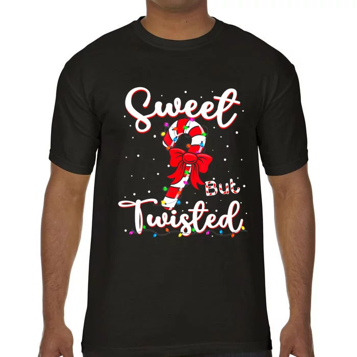 Sweet But Twisted Funny Christmas Candy Cane Xmas Holiday Comfort Colors T-Shirt