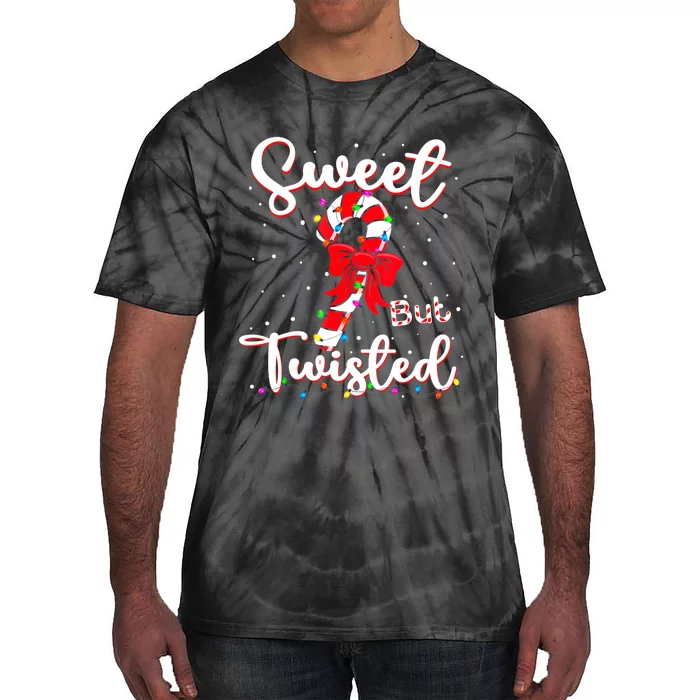 Sweet But Twisted Funny Christmas Candy Cane Xmas Holiday Tie-Dye T-Shirt