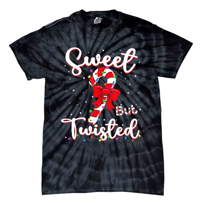 Sweet But Twisted Funny Christmas Candy Cane Xmas Holiday Tie-Dye T-Shirt