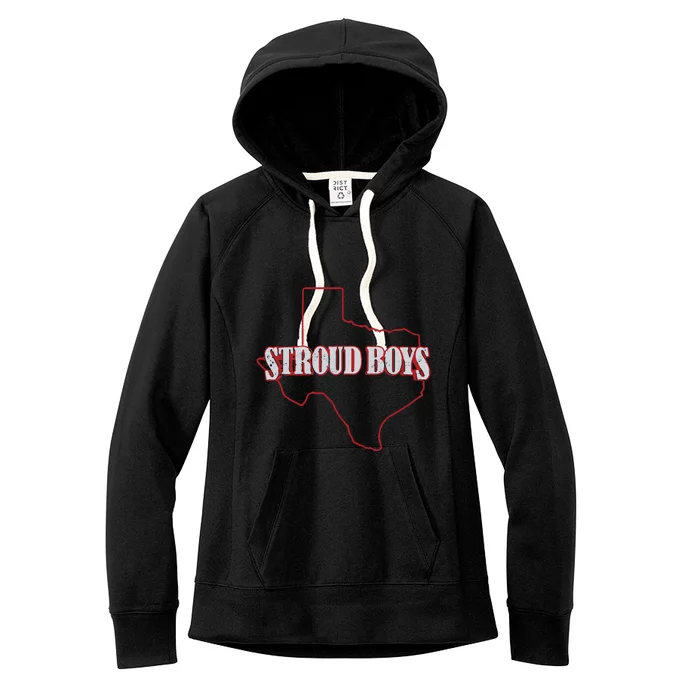 Stroud Boy Texans State Outline Women's Fleece Hoodie