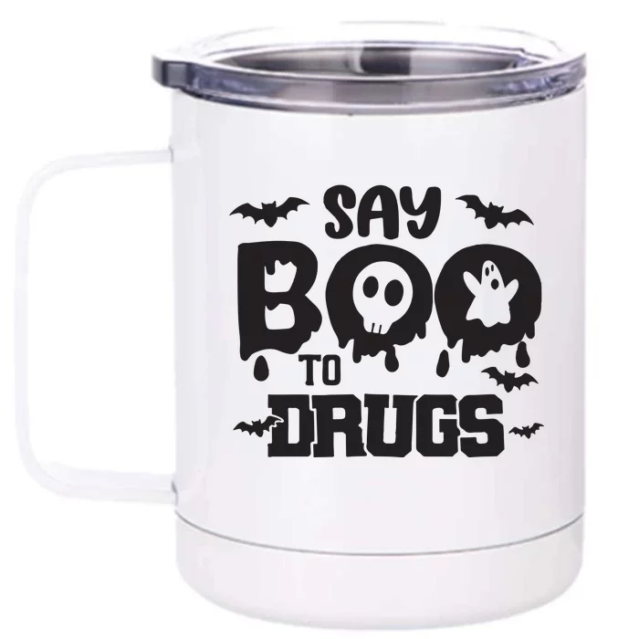 Say Boo To Drugs Red Ribbon Week Front & Back 12oz Stainless Steel Tumbler Cup