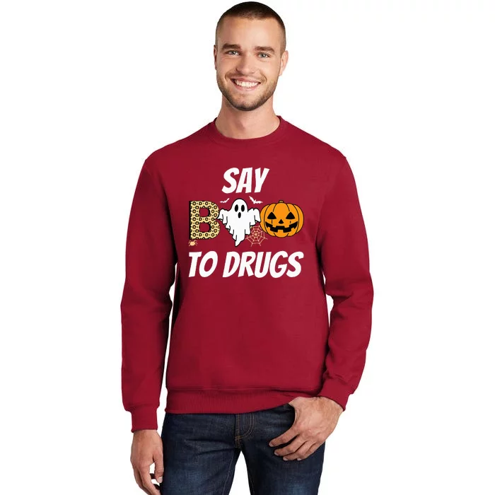 Say Boo To Drugs Red Ribbon Week Awareness Funny Halloween Sweatshirt