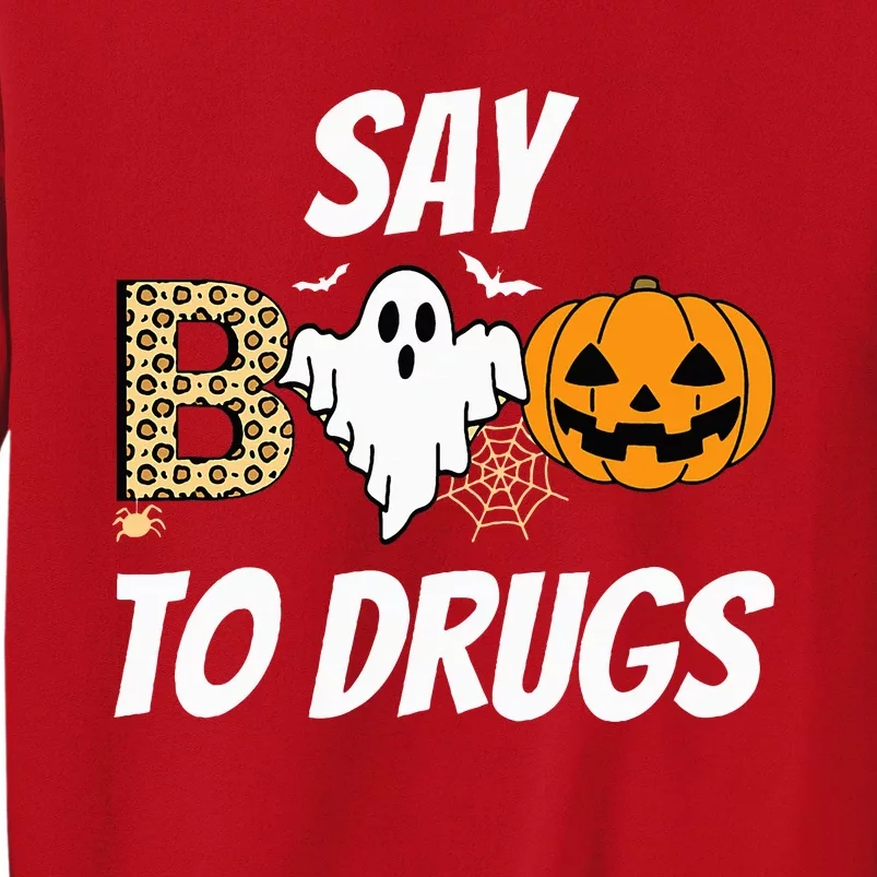 Say Boo To Drugs Red Ribbon Week Awareness Funny Halloween Sweatshirt