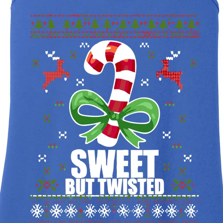 Sweet But Twisted Funny Candy Cane Ugly Christmas Sweater Meaningful Gift Ladies Essential Tank