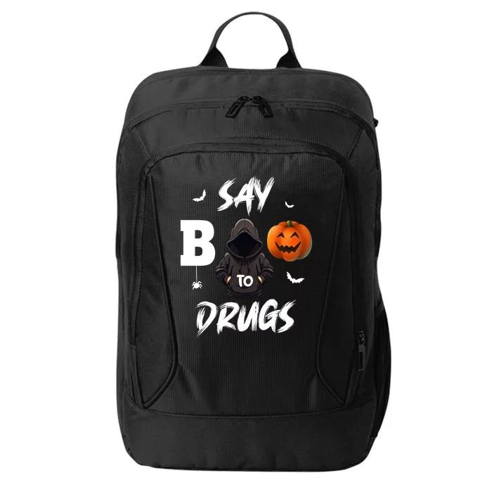 Say Boo To Drugs Halloween Pumpkin Awareness City Backpack