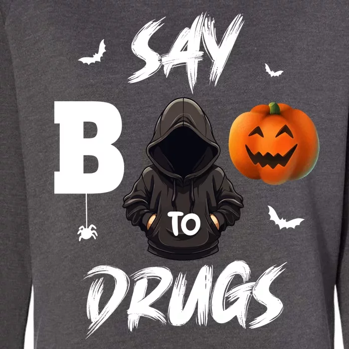 Say Boo To Drugs Halloween Pumpkin Awareness Womens California Wash Sweatshirt