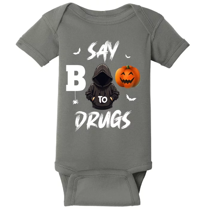 Say Boo To Drugs Halloween Pumpkin Awareness Baby Bodysuit