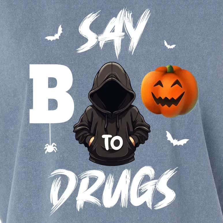 Say Boo To Drugs Halloween Pumpkin Awareness Garment-Dyed Women's Muscle Tee