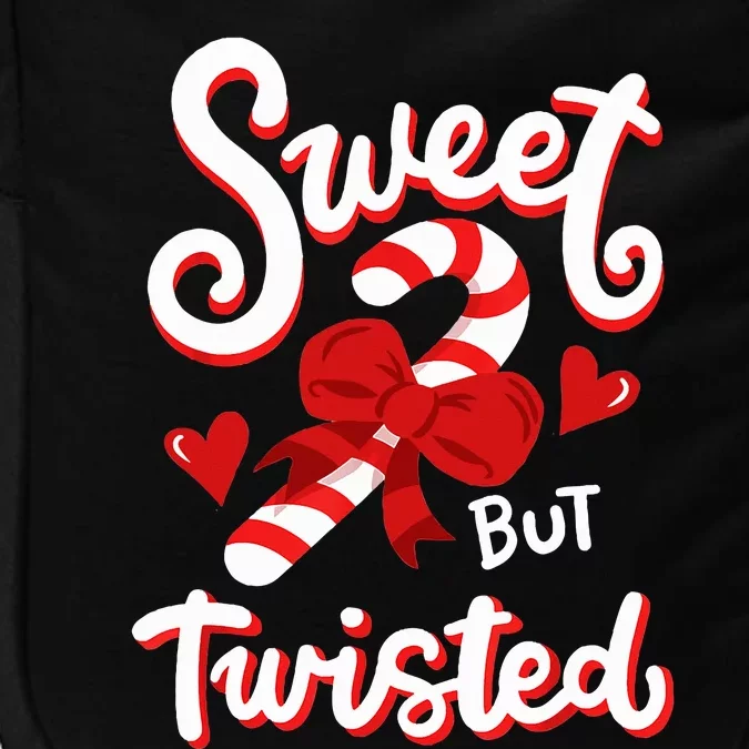 Sweet But Twisted Funny Christmas Holidays Candy Cane Lover Impact Tech Backpack