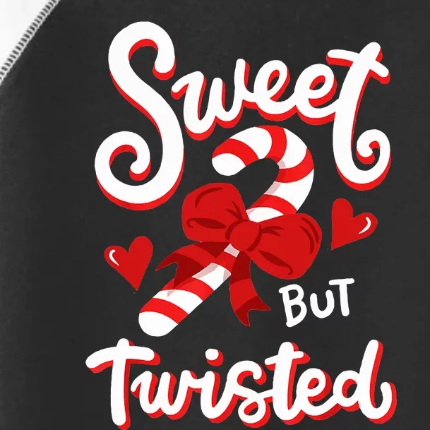 Sweet But Twisted Funny Christmas Holidays Candy Cane Lover Toddler Fine Jersey T-Shirt