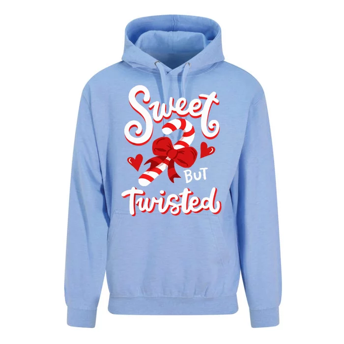 Sweet But Twisted Funny Christmas Holidays Candy Cane Lover Unisex Surf Hoodie