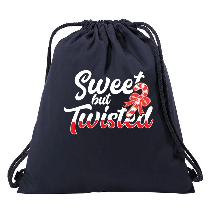 Sweet But Twisted Funny Christmas Candy Lollipop Costume Gift Drawstring Bag