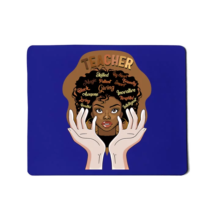 Smart Black Teacher Afro Curly Hair Educated Black Teacher G Gift Mousepad