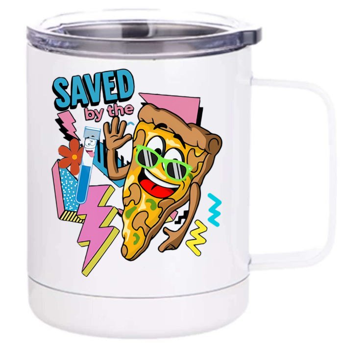 Saved By The Pizza Lab Week Medical Lab Science Lab Tech Phlebotomy Front & Back 12oz Stainless Steel Tumbler Cup